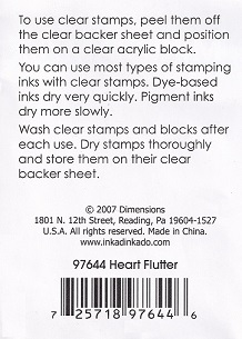 Inkadinkado - Heart Flutter Mini Clear Stamps - Image 3