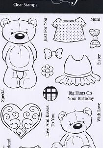 Kanban - Clear Acrylic Stamp Set - Wooly Bears Isobel HOB1171