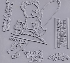 Mulberry Wood - Gone Fishing Unmounted Rubber Stamp