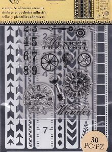 Myart - Stencil Border Chevron Stamps & Adhesive Stencils