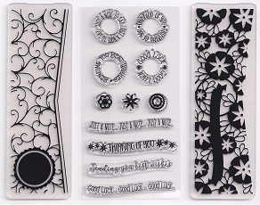 Sentiment Stamps & Embossing Folder Set