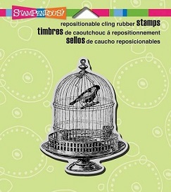 Stampendous! - Vintage Birdcage Cling Rubber Stamp - Image 4