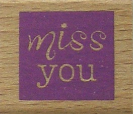 Unbranded - Miss You Rubber Stamp