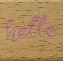 Unbranded - Pink Hello Rubber Stamp