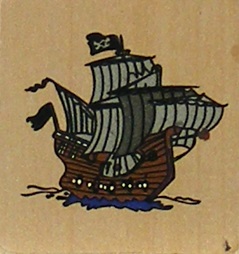 Unbranded - Pirate Ship Wood Mounted Rubber Stamp