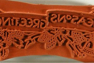 Unbranded - Seasons Greetings Foam Mounted Rubber Stamp