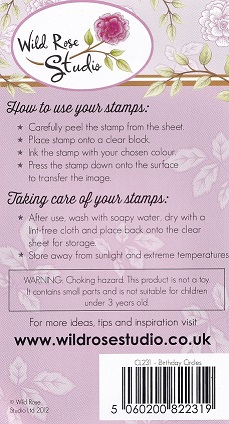 Wild Rose Studios - Birthday Circles Acrylic Stamps - Image 3