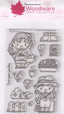 Woodware - Garden Tots Clear Stamps