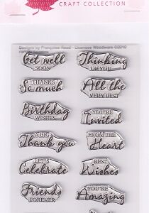 Woodware - Salutations Clear Stamps