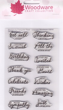 Woodware - Salutations Clear Stamps
