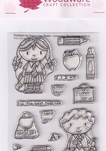Woodware - School Tots Clear Stamps