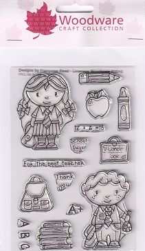 Woodware - School Tots Clear Stamps