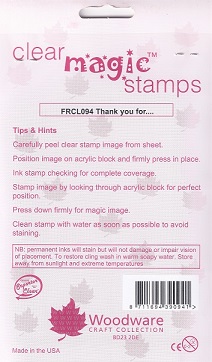 Woodware - Thank You For Clear Stamps - Image 2