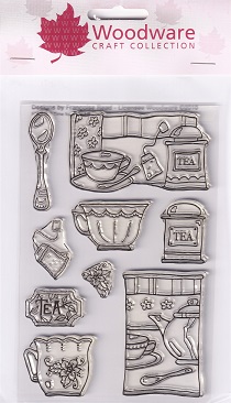 Woodware - Time For A Cuppa Clear Stamps