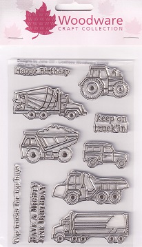 Woodware - Top Trucks Clear Stamps