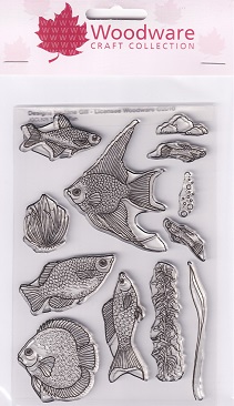 Woodware - Tropical Fish Clear Stamps